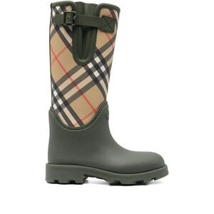 Burberry London England Women Rubber Marsh Stamp High Boots